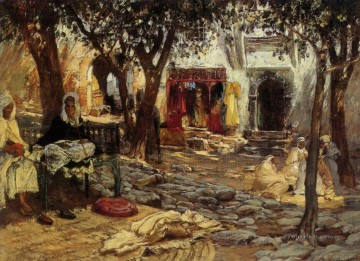 Árabe Painting - Momentos Ociosos Un Patio Árabe Frederick Arthur Bridgman Frederick Arthur Bridgman Árabe